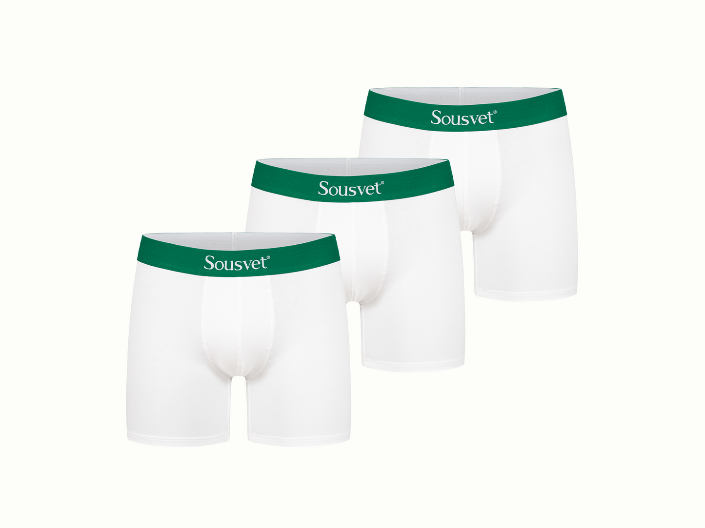 3-PACK BOXER SHORTS WHITE/GREEN